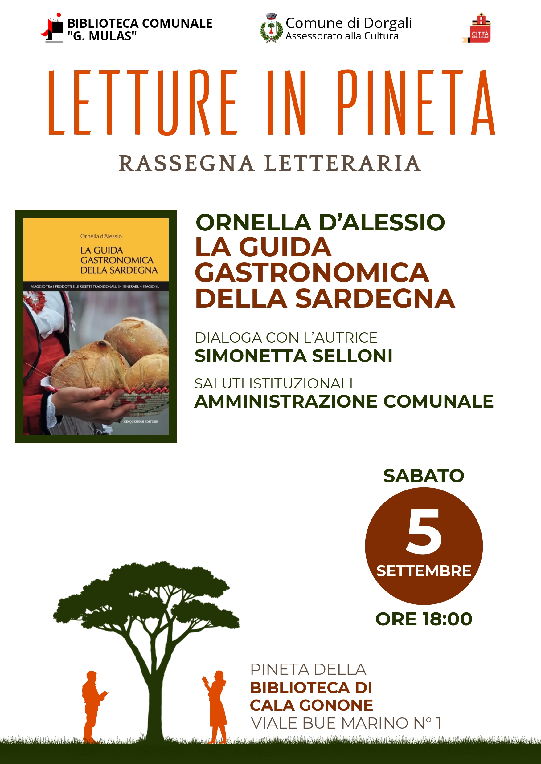 Rassegna letteraria 'Letture in Pineta' - Presentazione 'La Guida Gastronomica della Sardegna'